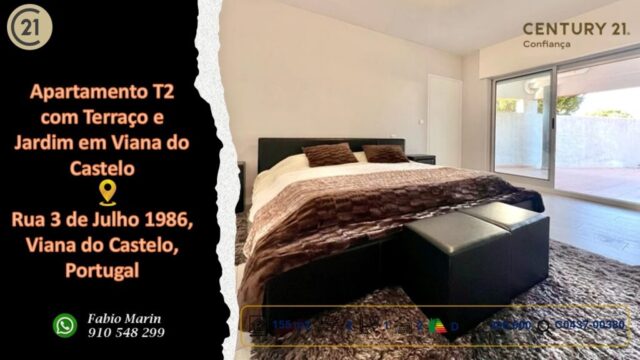 Apartamento T2 com Terraço e Jardim em Viana do Castelo