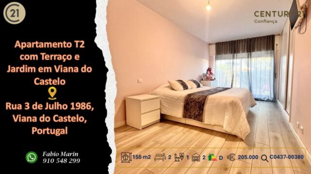 Apartamento T2 com Terraço e Jardim em Viana do Castelo